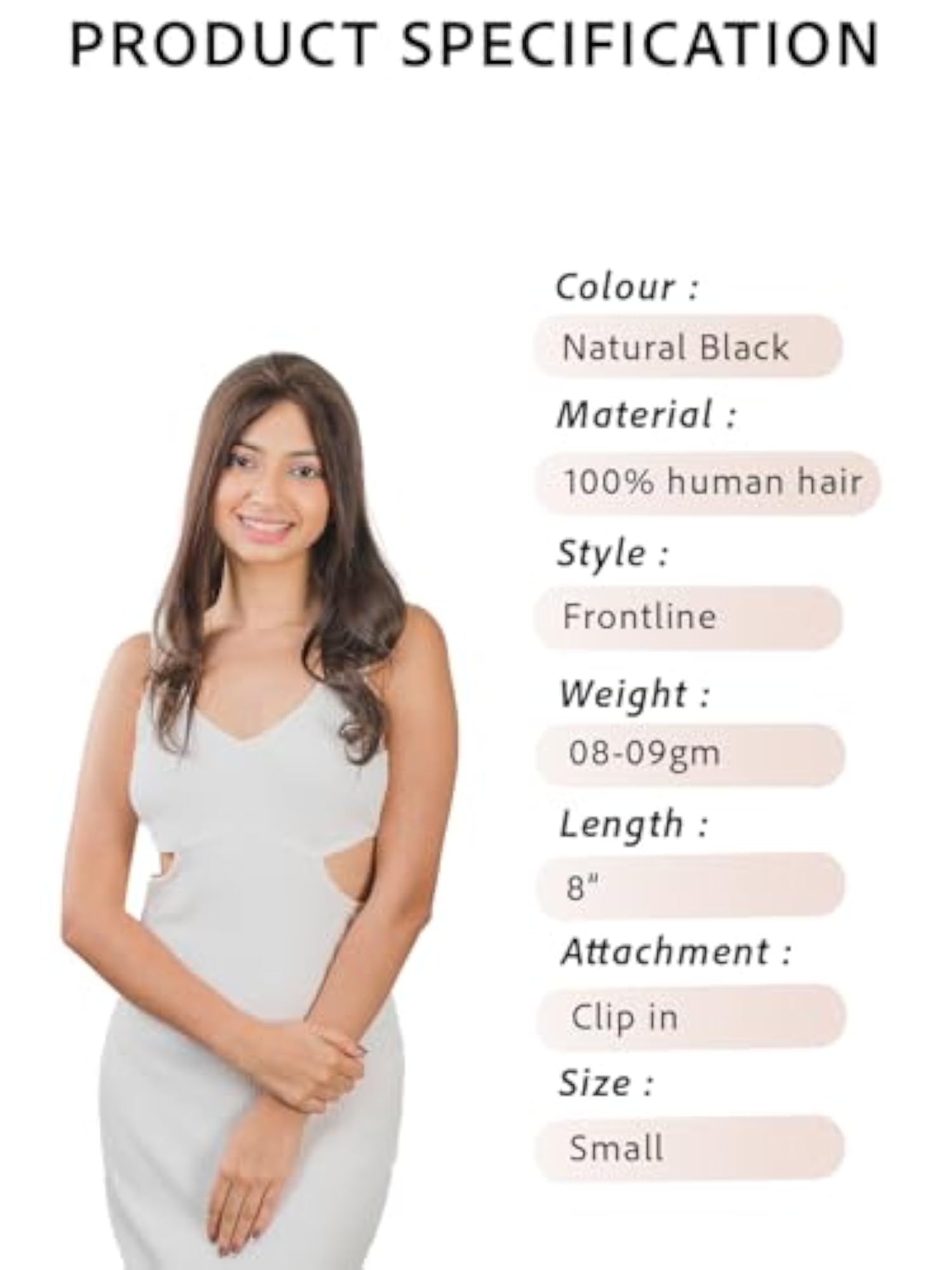Natural Human Hair Frontline Patch for Thinning Areas